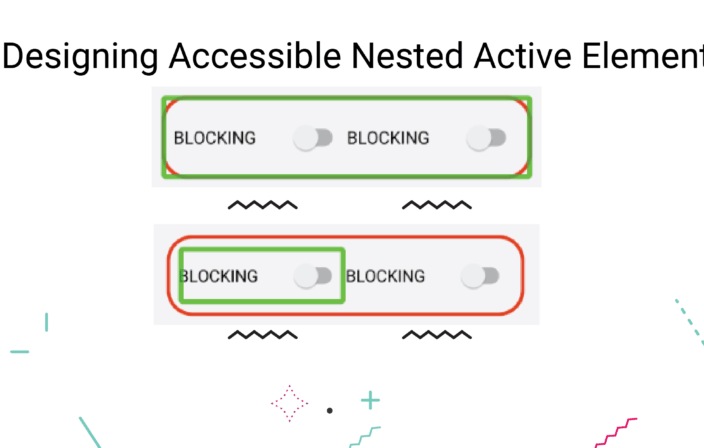 Designing Accessible Nested Active Elements