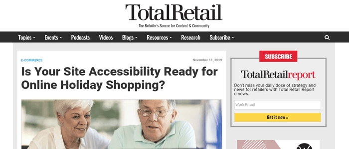 Screenshot of Greg Williams' post on Total Retail