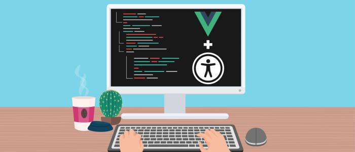Vue plus Accessibility on a computer monitor
