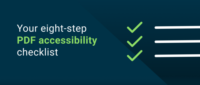 Your eight-step PDF accessibility checklist