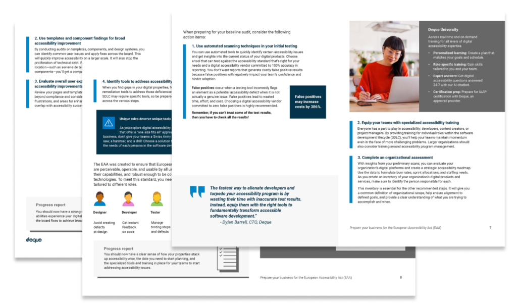 Thumbnail of multiple EAA Guide pages in rough layout