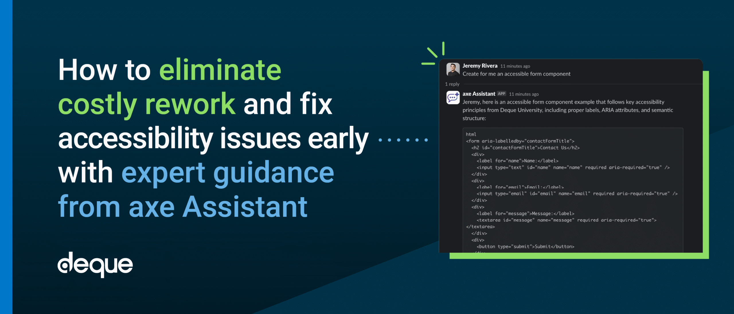 How to eliminate costly rework and fix accessibility issues early with expert guidance from axe Assistant